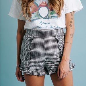 Topshop Gingham Plaid Shorts
